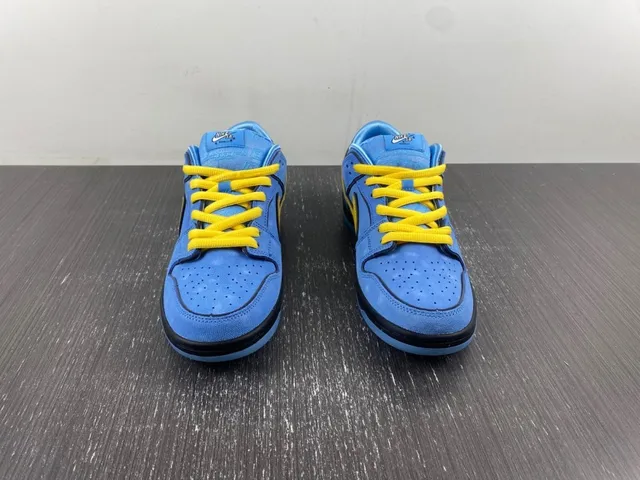 Nike SB Dunk Low Blue Yellow Skateboard Shoes 3