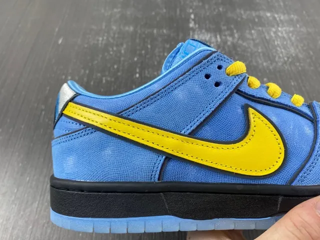 Nike SB Dunk Low Blue Yellow Skateboard Shoes 8