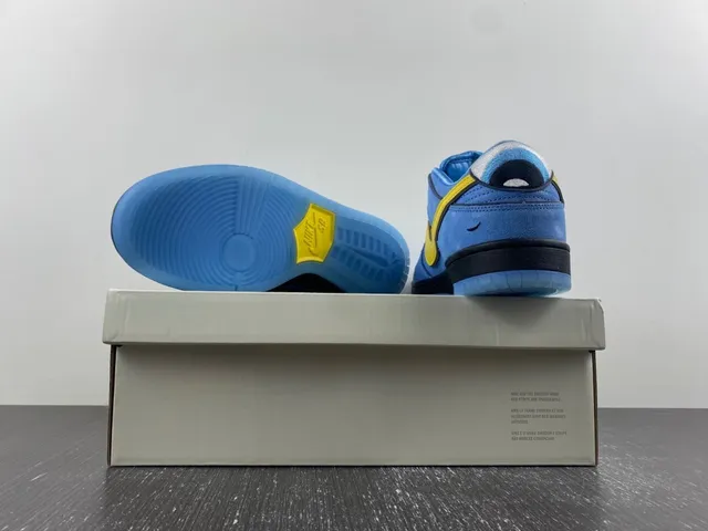 Nike SB Dunk Low Blue Yellow Skateboard Shoes 17