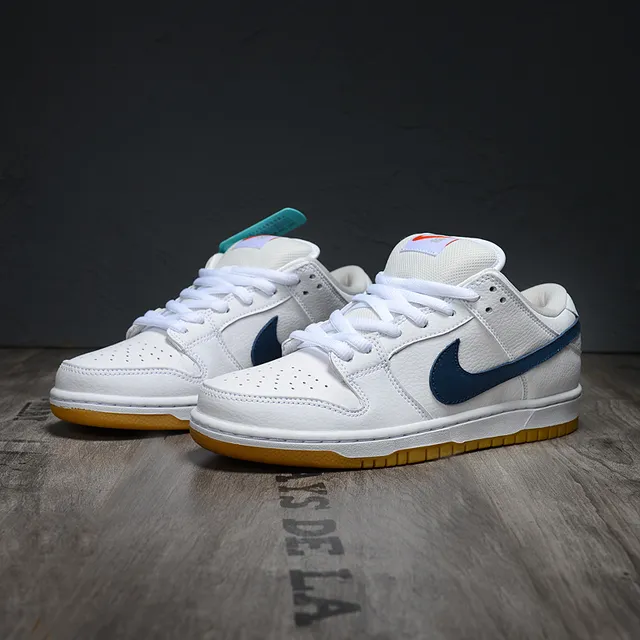 Nike SB Dunk Low أحذية تزلج أبيض نافي غم 3