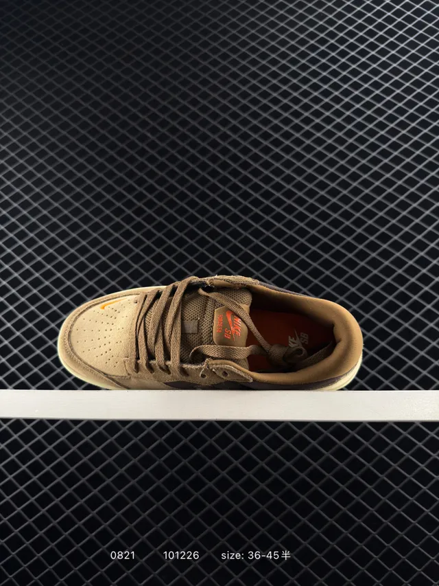 Nike SB Force 58 Tan Brown Suede Canvas Chaussures de skate 5