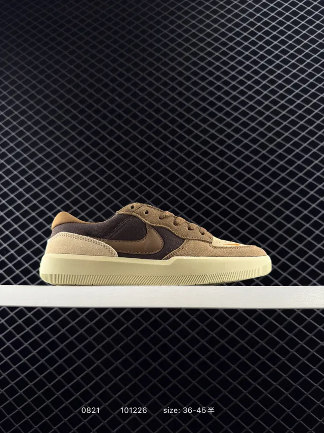 Nike SB Force 58 Tan Brown Suede Canvas Chaussures de skate 6