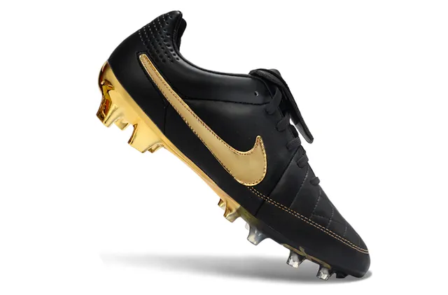 Nike Tiempo Legend White and Gold Firm-Ground Soccer Shoes 3