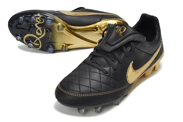 Nike Tiempo Legend White and Gold Firm-Ground Soccer Shoes 5