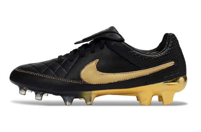 Nike Tiempo Legend White and Gold Firm-Ground Soccer Shoes 8