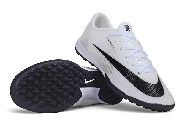 Nike Blanc Noir Flyweave Supérieur Silhouette Basse Chaussures de Football Indoor 4