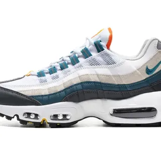 Nike White Blue Layered Mesh And Synthetic Upper Visible Air Cushioning Units Lifestyle Sneakers