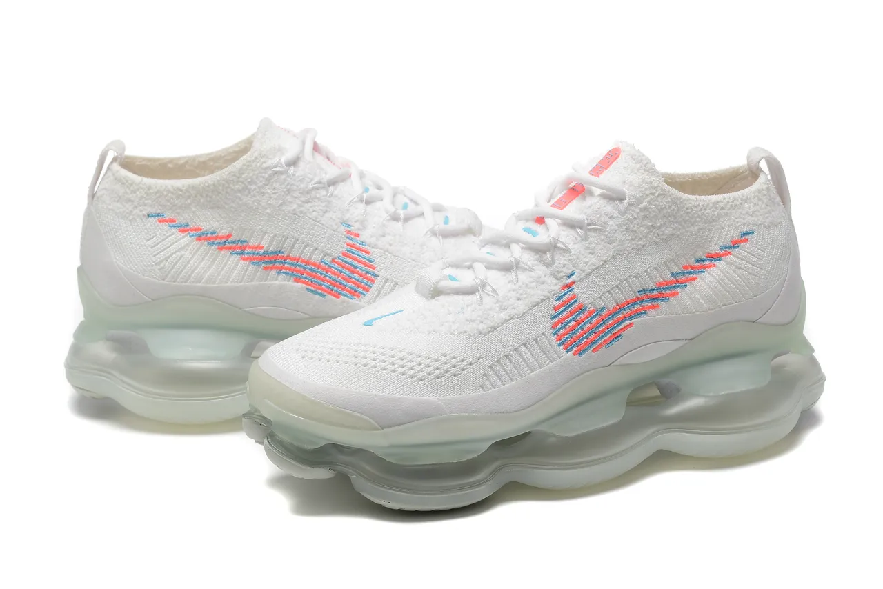 Nike chaussures de course blanches multicolor avec upper en maille rayé brodé Swoosh 5