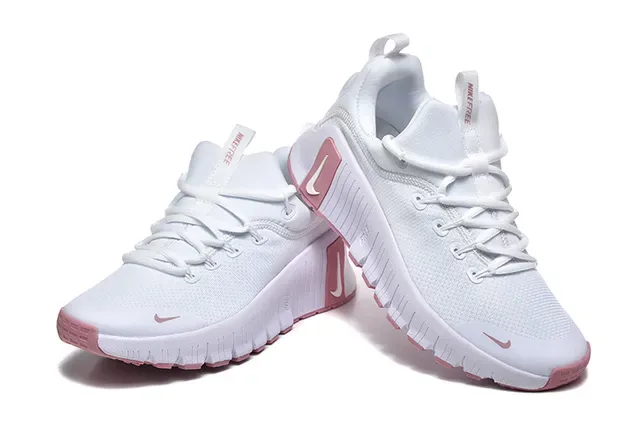 Nike White Pink Mesh Upper Sculpted Ribbed Midsole Lifestyle Sneakers 3