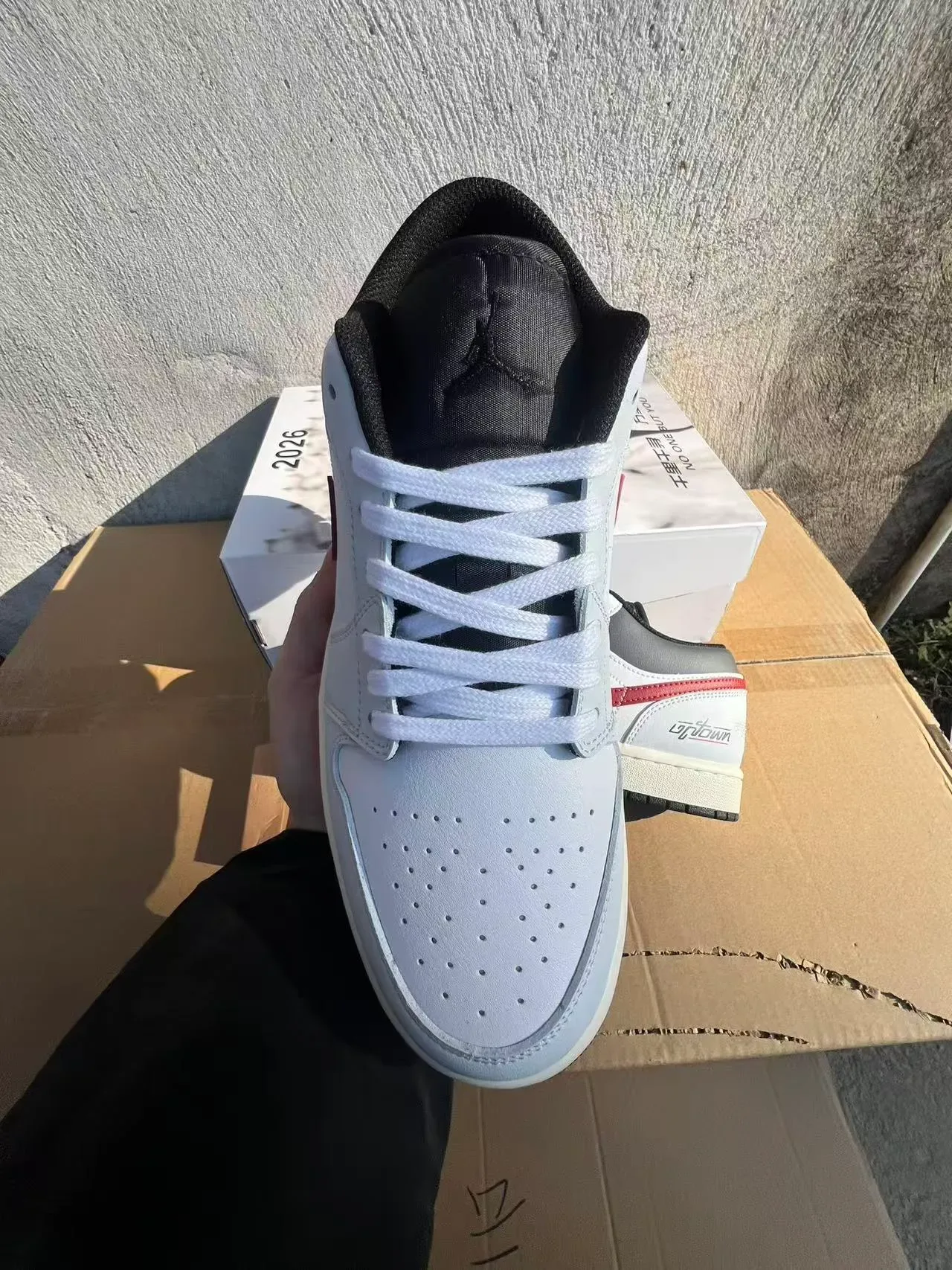 Nike أبيض أحمر low-top padded collar lifestyle sneakers 3