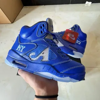 Nike x Awake NY Air Jordan 5 Royal Blue Basketball Shoes