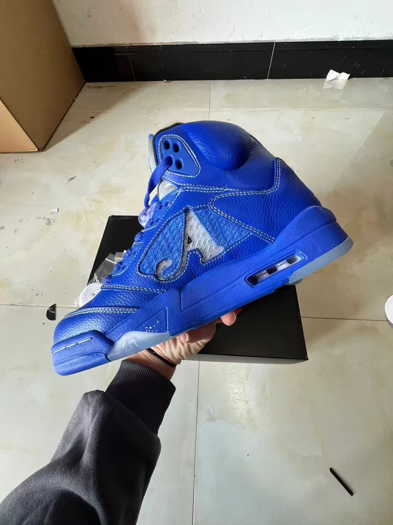 Nike x Awake NY Air Jordan 5 Royal Blue Basketball Shoes 5