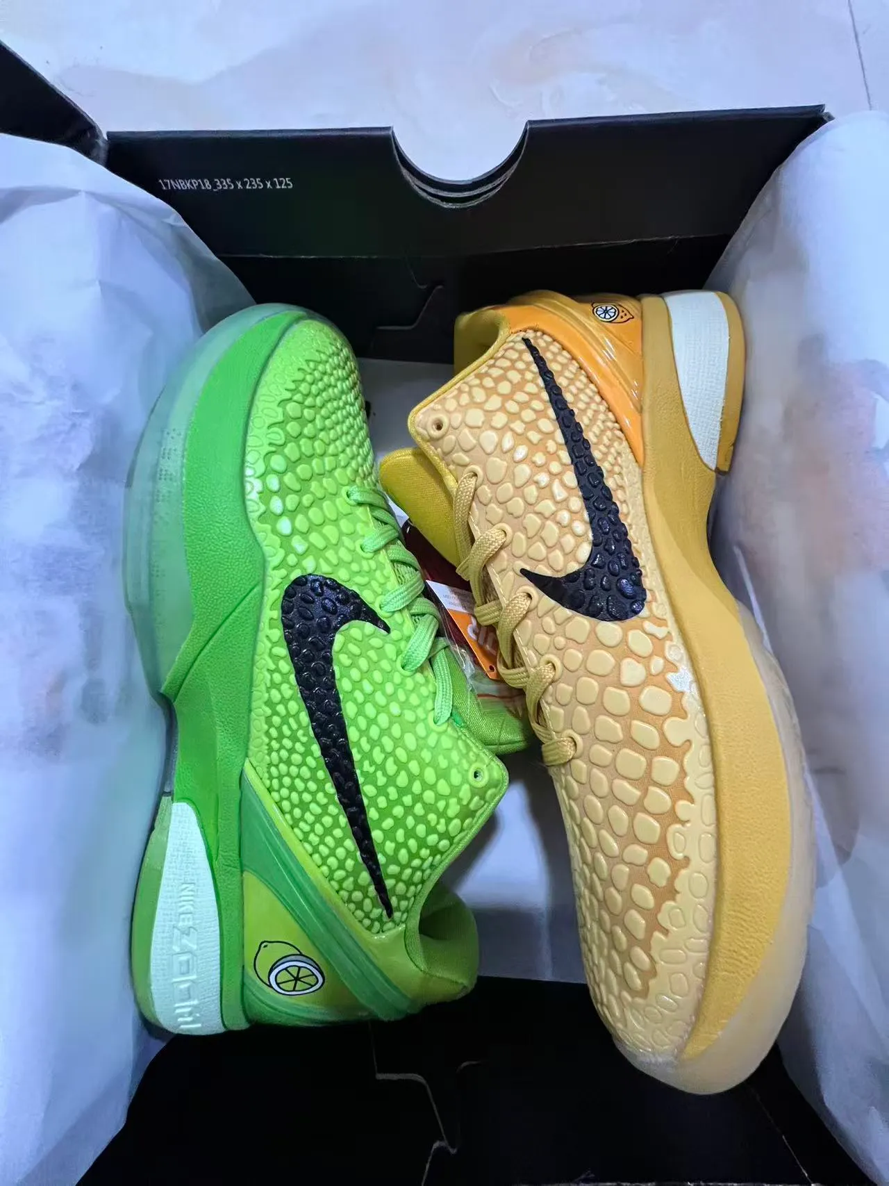 Nike Yellow Black High-Top Textured Pebbled Upper Basketball Shoes 9