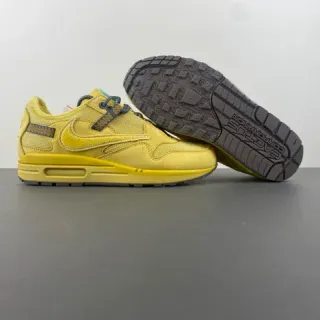 Nike Yellow Gray Low-Top Mesh-and-Synthetic Upper Lifestyle Sneakers