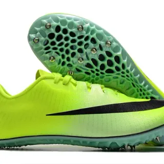 Nike Yellow Green Low-Cut Knit Upper Honeycomb Midsole Running Shoes