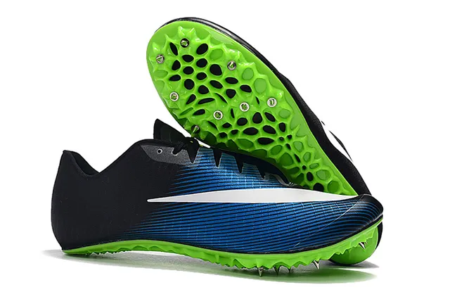 Nike Chaussures de course à tige en maille jaune vert, low-cut, midsole en nid d'abeille 3
