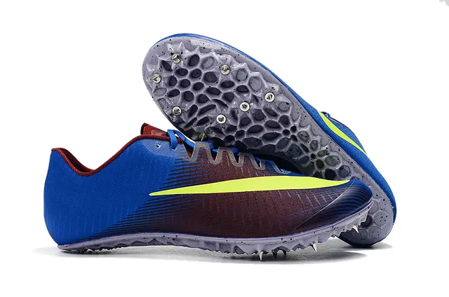 Nike Chaussures de course à tige en maille jaune vert, low-cut, midsole en nid d'abeille 6