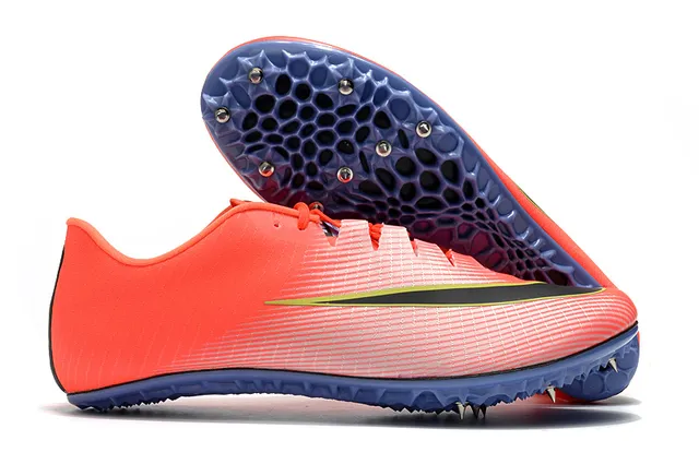 Nike Chaussures de course à tige en maille jaune vert, low-cut, midsole en nid d'abeille 13