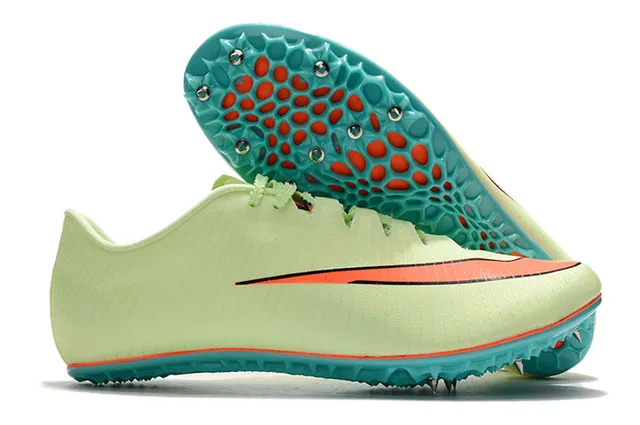 Nike Chaussures de course à tige en maille jaune vert, low-cut, midsole en nid d'abeille 16