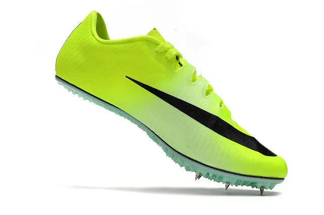 Nike Chaussures de course à tige en maille jaune vert, low-cut, midsole en nid d'abeille 19