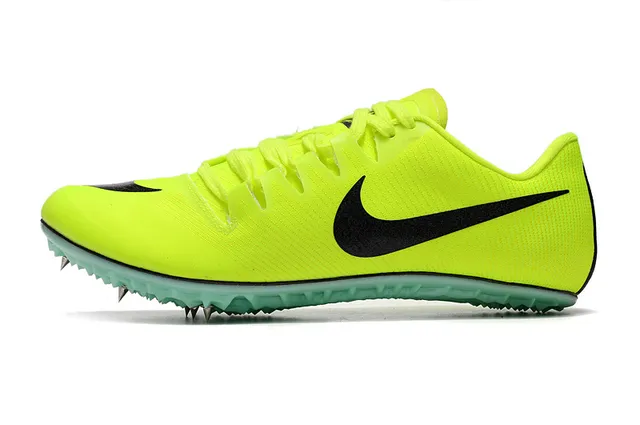Nike Chaussures de course à tige en maille jaune vert, low-cut, midsole en nid d'abeille 21