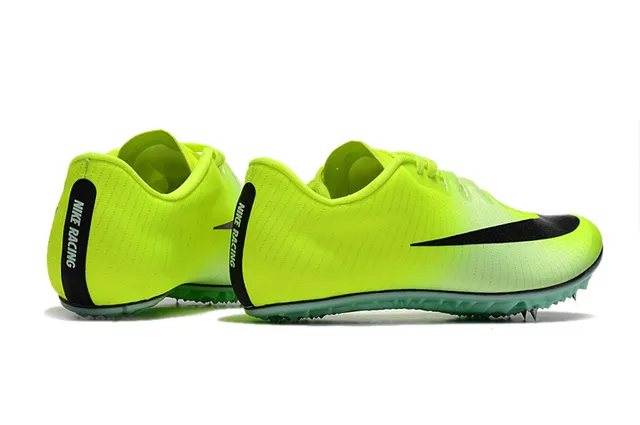 Nike Chaussures de course à tige en maille jaune vert, low-cut, midsole en nid d'abeille 23