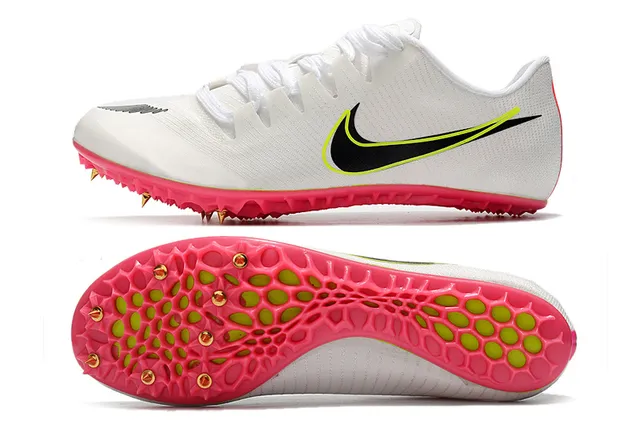 Nike Chaussures de course à tige en maille jaune vert, low-cut, midsole en nid d'abeille 24