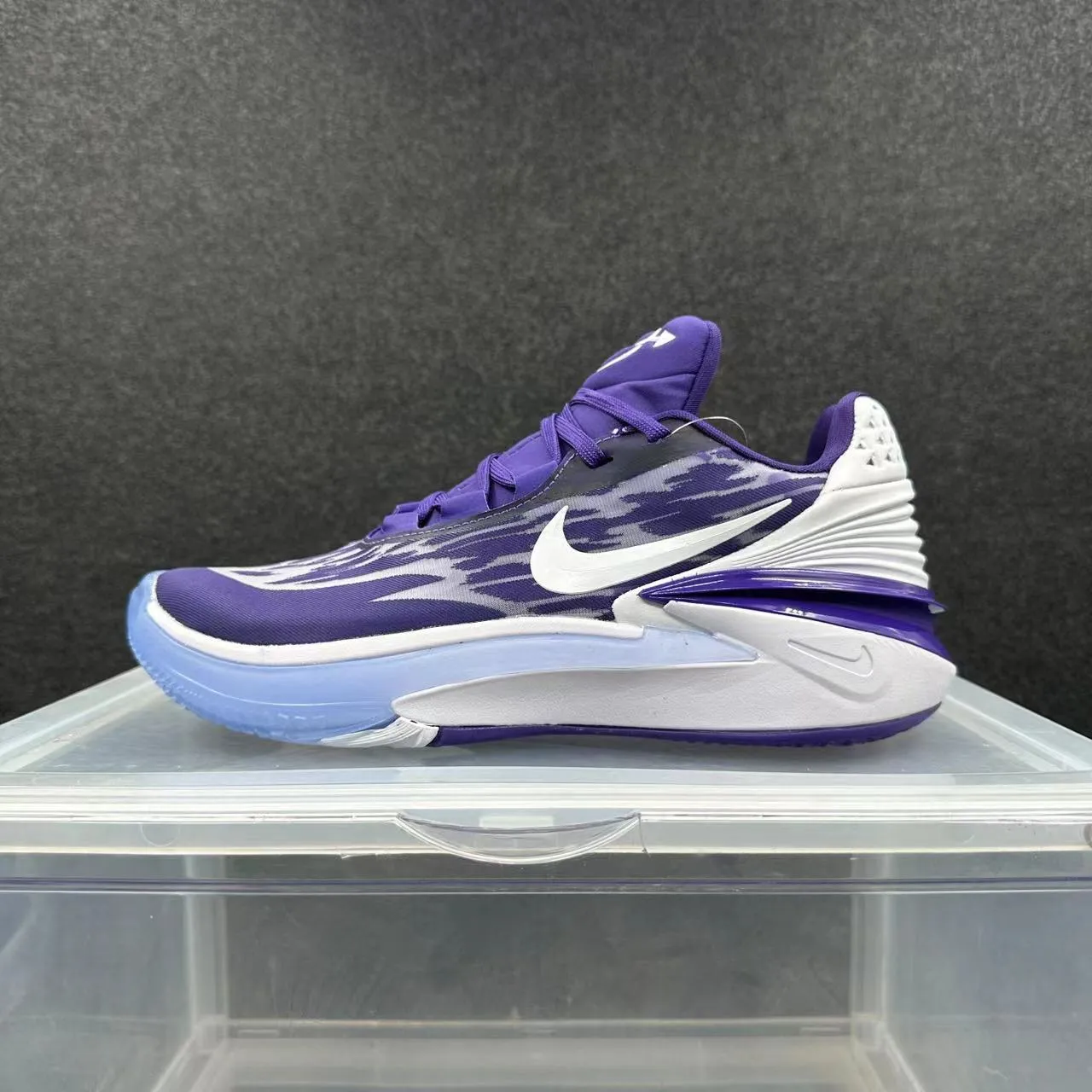 Nike Zoom Freak Purple White Wave-Patterned Knit Upper Basketball Shoes 2