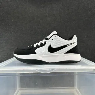 Nike Zoom GP Black White Low-Top Court Silhouette Wave-Textured Synthetic Overlays Basketball Shoes