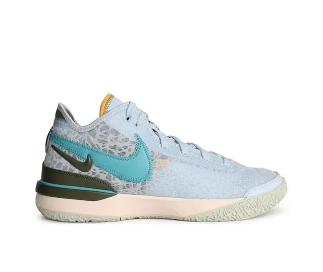 Nike Zoom GT Cut Low Ice Blue Turquoise Olive Basketball Shoes 2