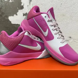 Nike Zoom Hyperfuse Pink White Silver Basketball Shoes