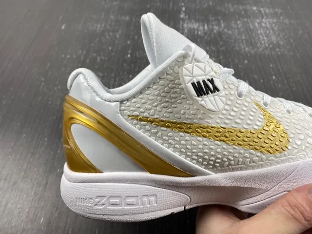 Nike Zoom Kobe IV White Gold Basketball Shoes 5