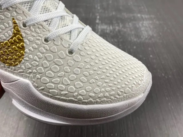 Nike Zoom Kobe IV White Gold Basketball Shoes 6