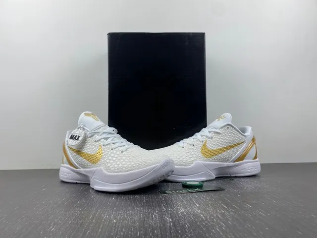 Nike Zoom Kobe IV White Gold Basketball Shoes 14