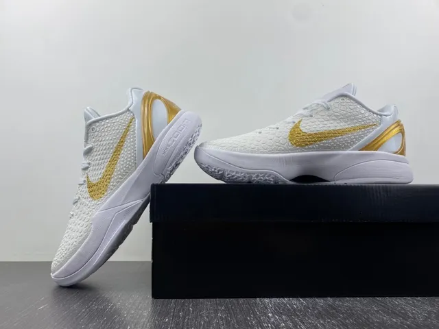 Nike Zoom Kobe IV White Gold Basketball Shoes 15