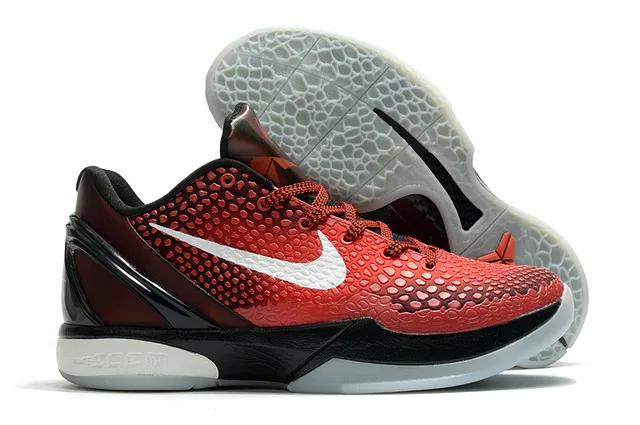 Nike Zoom Kobe VI Red Black Basketball Shoes 4