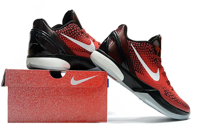 Nike Zoom Kobe VI Red Black Basketball Shoes 6