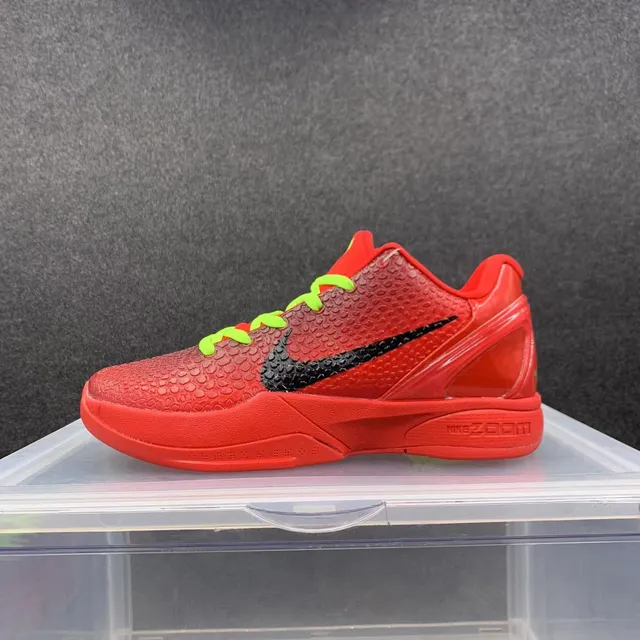 Nike Zoom Kobe VI Red Neon Green Basketball Shoes 2