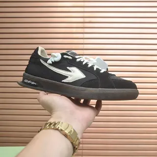 Off-White Arrow Logo أسود وبيضاء أحذية رياضية للأسلوب الحياة