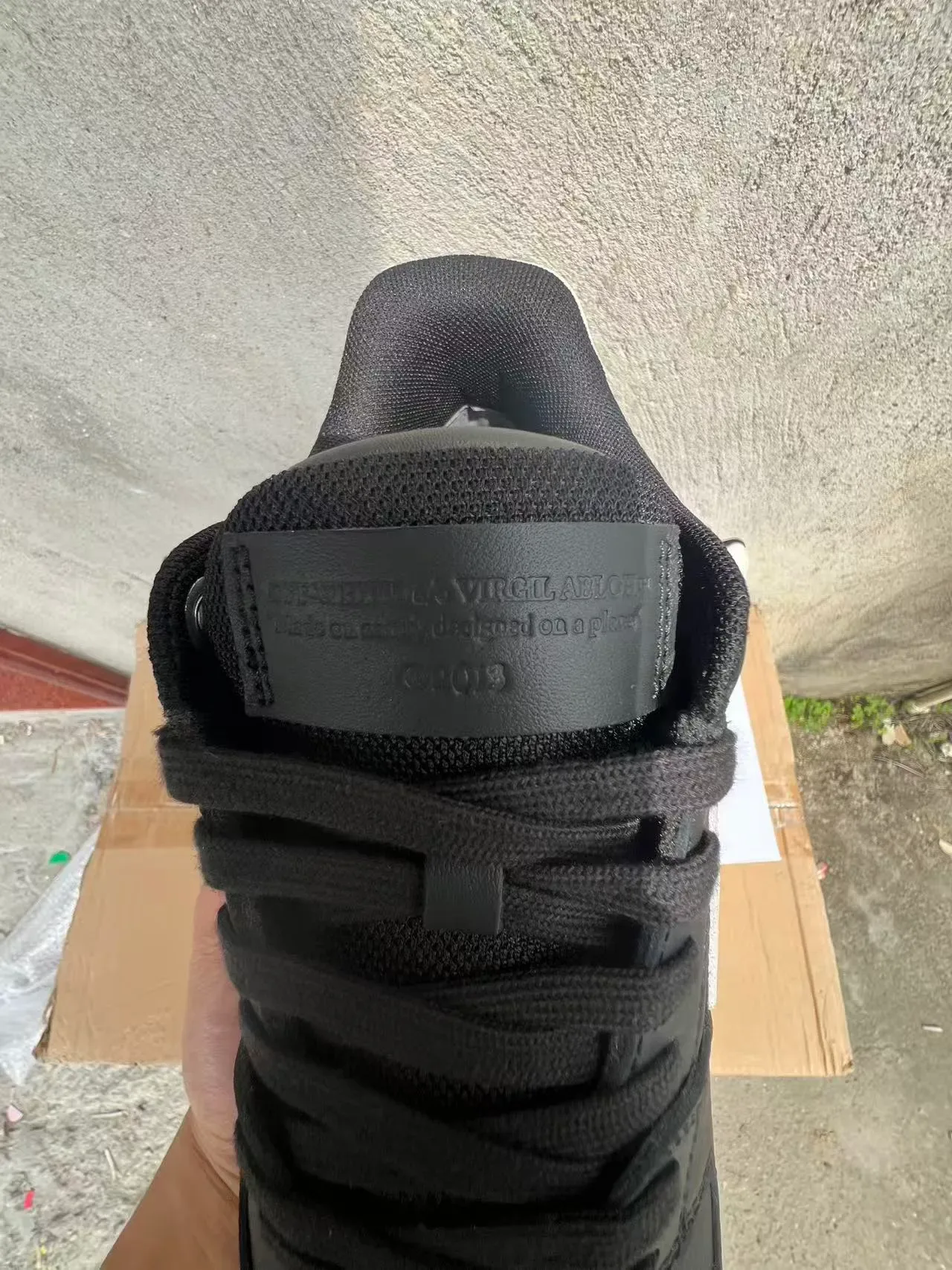 Off-White Preto Logo de seta diagonal Solado esculpido chunky Tênis lifestyle 4