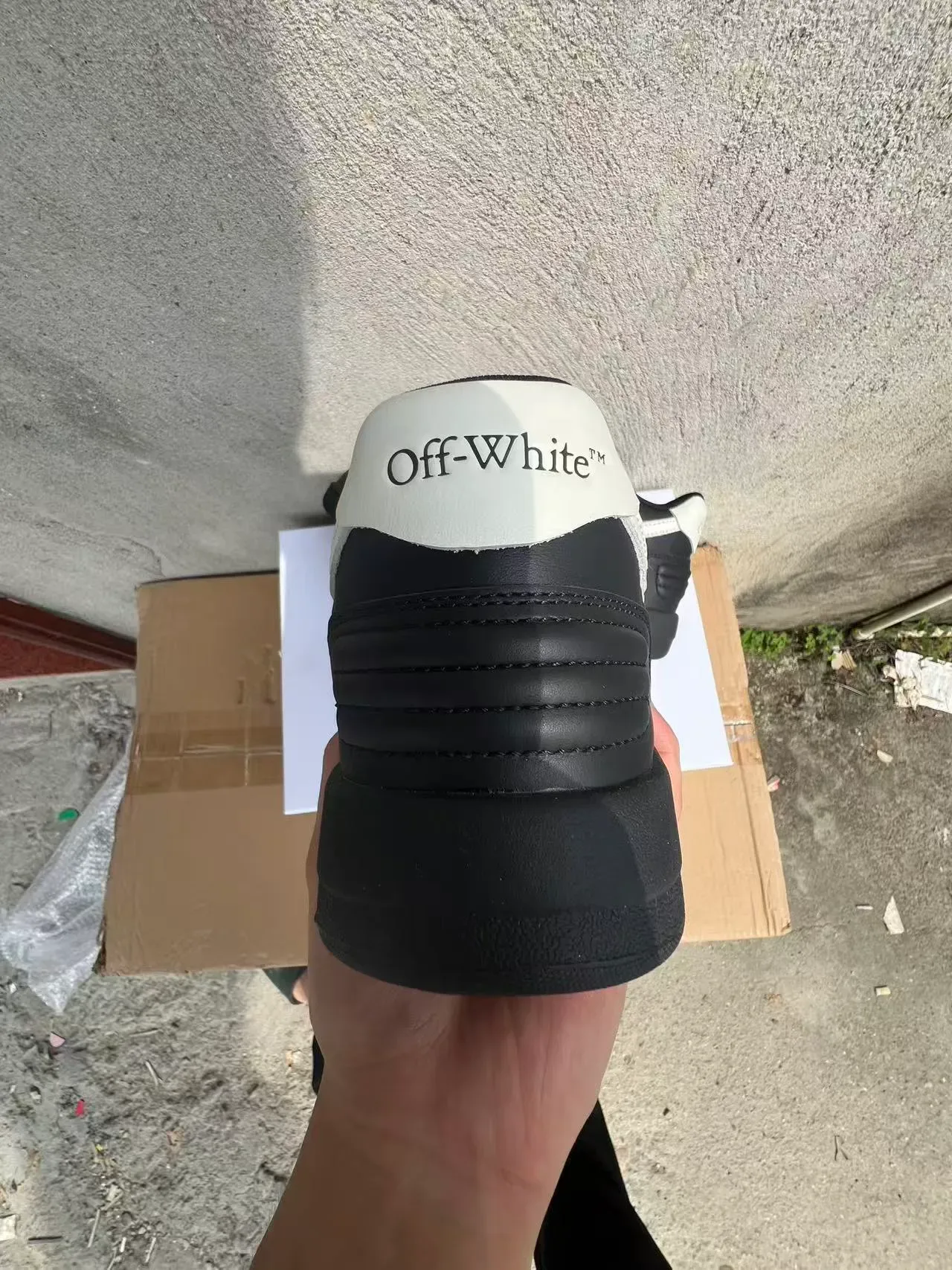 Off-White Preto Logo de seta diagonal Solado esculpido chunky Tênis lifestyle 8