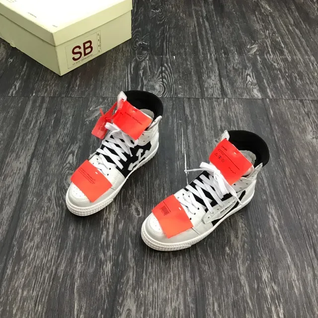 أحذية Off-White أسود عالية الارتفاع مع تفاصيل صناعية للنمط الحياتي 7