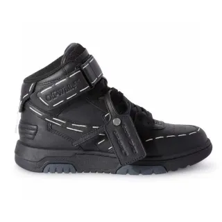 Off-White أسود high-top نظام الشريط الصناعي حذاء أسلوب حياة