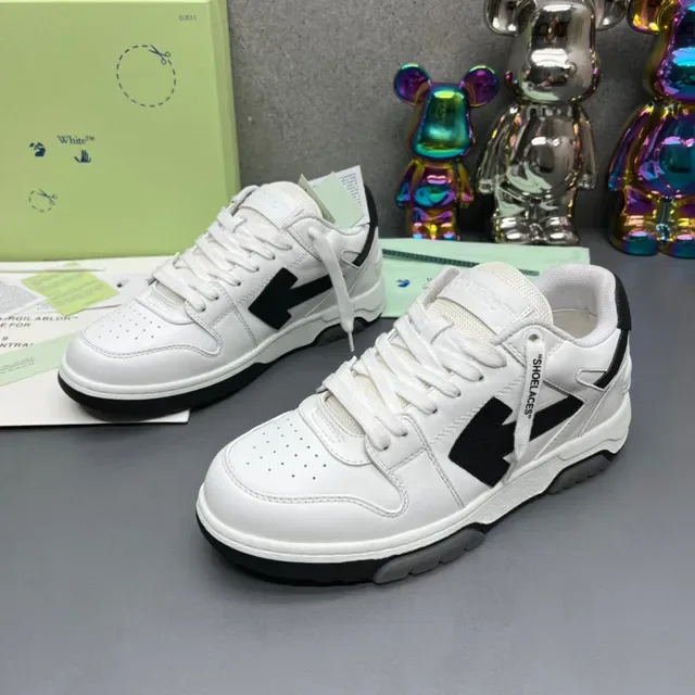 Off-White أसود تصميم صناعي شعار سهم حذاء أسلوب حياة 8