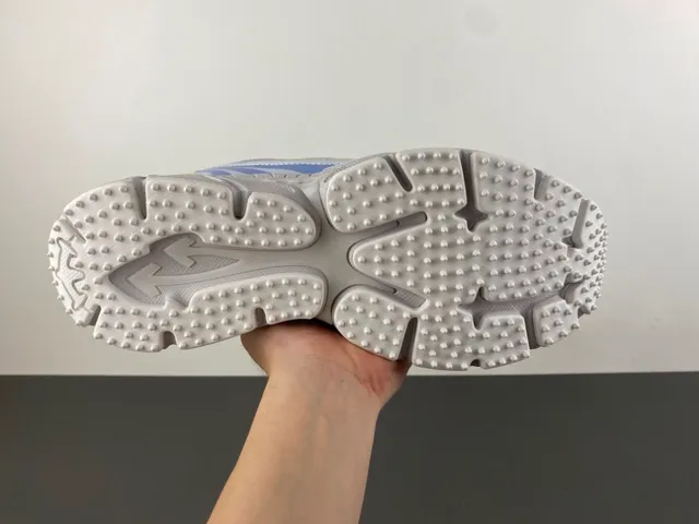 Off-White Blue Platform Sole Layered Synthetic Cage Chunky Sneakers 9