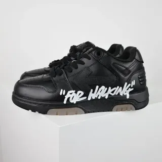 Off-White For Walking Black Leather Lifestyle Sneakers
