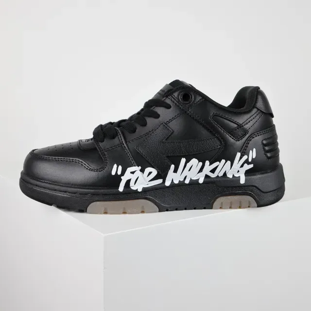 Off-White For Walking Chaussures Lifestyle en Cuir Noir 9