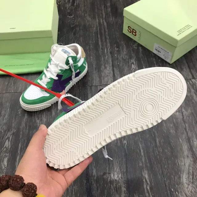 Off-White Vert Violet Déconstruction Industrielle Patch Flèche Oversized Sneakers Lifestyle 2