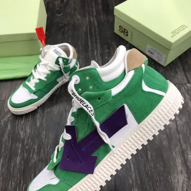Off-White Vert Violet Déconstruction Industrielle Patch Flèche Oversized Sneakers Lifestyle 4