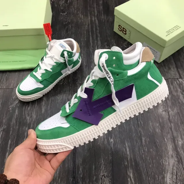 Off-White Vert Violet Déconstruction Industrielle Patch Flèche Oversized Sneakers Lifestyle 5